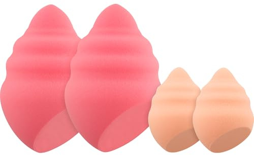 essence Disney THE LITTLE MERMAID make-up and concealer sponges Nr. 01 4pcs | Farbanpassend, Muschelförmige Make-up-Schwämmchen für makelloses Verblenden und ein ebenmäßiges Ergebnis