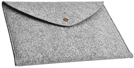 Felt Briefcase Laptop Sleeve Protective Bag Carrying Cover Case for 11-17Inch Macbook Air/Pro,iPad 14 Dark Gray