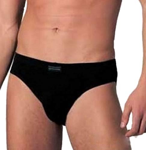 NOTTINGHAM 3 Slip Uomo SGAMBATO in Cotone Fianco Basso Nero - 6-XL