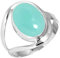 Jeweloporium Aqua Chalcedon 925 Silber Ringe für Damen Edelstein viktorianisch Silber Ringe Größe 56(17.8) Valentinstag - Geschenk Handgefertigt Schmuck
