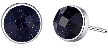 J.Vénus Ohrringe für Damen Ohrstecker,925 Sterling Silber, Lila Zirkonia,Mit Geschenkbox, Hypoallergen,Schmuck Geschenk für Damen