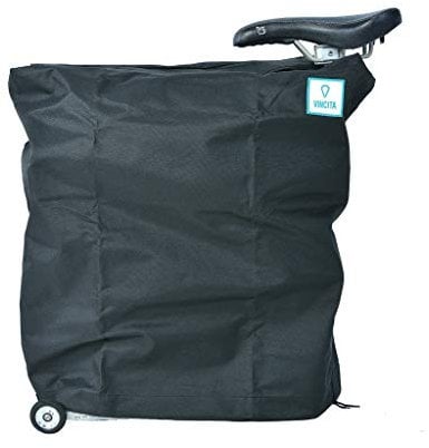 Vincita Brompton Bike Cover, Schutz vor Staub und Feuchtigkeit, Faltbar, für Zug und Bus, Schwarz, Polyester Nylon, Wasserschutz, Abdeckung für Brompton Fahrräder