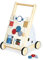 Pinolino Kinderträume Activity-Lauflernwagen Titus, grau, mit diversen Spielmöglichkeiten, gummierten Holzrädern, Linde und MDF, klar und bunt lackiert