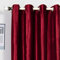 MYRU 1 Pair Velvet Curtains Eyelet Room Drakening Curtains for Bedroom and Living Room (Burgundy Red, 2 x 66x90 Inch)