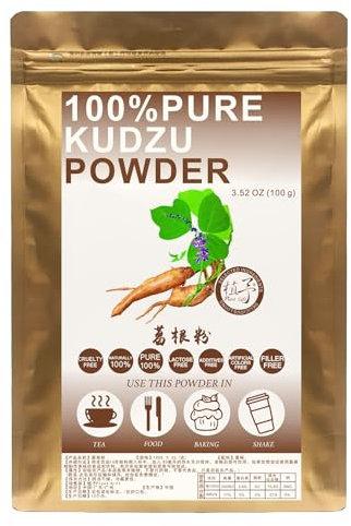 Plant Gift 100% Pure Arrowroot Powder 葛根粉Natürliche Pflanze Radix Puerariae Mehl Pulver, Pfeilwurzel Mehl, Mehl Ersatz Pulver, Kochen und Backen von Maisstärke Ersatz 100G/3.52oz