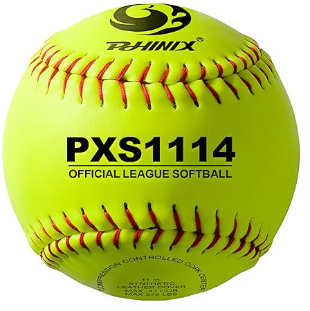 PHINIX 27,9 cm Fast Pitch Softballs Korkkern Schlagball für Praxis, Wettkämpfe (ein Dutzend PXS1114)