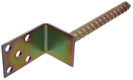 NAJDER Pfostenträger U-Form mit Betonanker Dicker Stahl 4 mm, verzinkt (L Type)