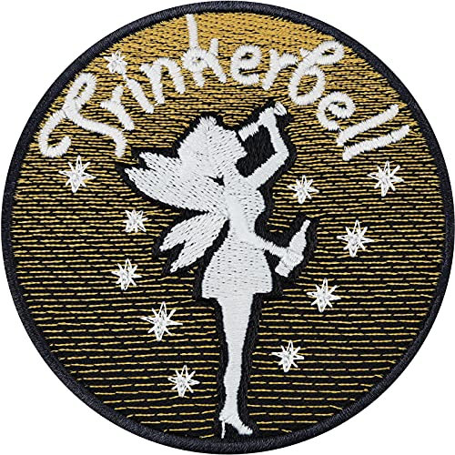 TRINKERBELL Aufnäher/Aufbügler Tinkerbell Patch zum annähen | Prosecco Trinker Junggesellenabschied T-shirt Bügelbild JGA Mädelstrip Hochzeit Team Braut Prinzessin Geschenk Frauen 80x80mm