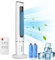 OZEANOS 4 in1 Tragbare Mobile Wasserkühlventilator Tower Verdunstungskühler, Luftkühler, Luftbefeuchter, mit Fernbedienung, 3,5L Wassertank