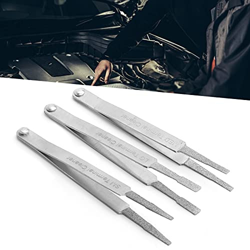 Tbest Aner Kit, Sm Terminal Cleaner, Electric Terminal Cleaner 3Pcs Terminal Cleaner Set Auto Repairing Hardware Tool For Small Electrical Spade Pin Connector