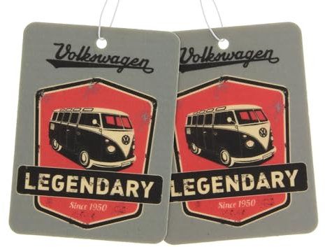 BRISA VW Collection - Volkswagen Luft-Erfrischer-Duft-Spender fürs Auto im T1 Bulli Bus Motiv Einzelpack (Legendary/Cherry/Grau)