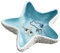 Nizirioo Cuenco de cerámica para joyas, diseño de estrella de mar, bandeja decorativa multifuncional, plato de cena, organizador, decoración del hogar, regalo de boda