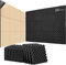 Akustikschaumstoff Selbstklebend, 24 Stück Schallabsorber, 30 X 30 X 2.5cm, Schalldämmung, Schallschutz, Acoustic Panel für Gaming Deko, Podcast, Studio, Akustikplatten