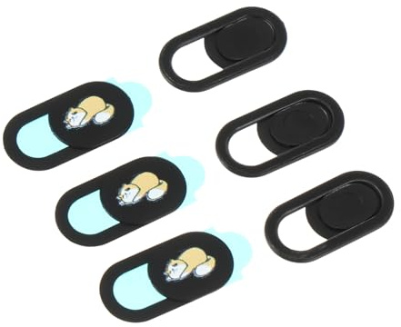 Homoyoyo 6 Stück Flexible Webcam Abdeckung mit Tiermuster aus Abs für Laptop und Tablette Sichtschutz Schieberabdeckung zum Privatsphäre Schutz