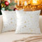 Ohok Weihnachten Gold Heißpräge Samt Kissenbezug, 2er Set Dekorativ Kissenhülle Deko Sofakissen Couchkissen Zierkissenbezüge für Sofa Wohnzimmer Schlafzimmer (Weiß Hirsch, 50x50cm)