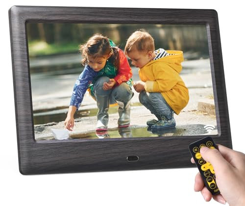 KODAK 7 Zoll Digitale Bilderrahmen, Elektronischer Fotorahmen, IPS-Bildschirm, Foto/Musik/Video Player/Kalender/Alarm, Unterstützung USB Oder SD Karte, Automatisch Drehende, mit Fernbedienung