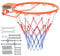 Arijam Massiver Basketballkorb, Ø46 cm Ersatz Wand montiert Outdoor-Basketballkorb, Heavy Duty Stahl, Doppelter Feder-Rahmen mit Allwetter-Netz für Innen-und Außenbereich hängen, Orange
