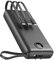 Batterie Externe 20000mAh – Power Bank Haute Capacité avec 4 Câbles Intégrés - Batterie Externe Charge Rapide VEEKTOMX 5 Ports USB pour iPhone, Samsung - Compacte pour Voyage/Randonnée/Camping (Noir)