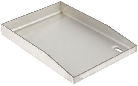 WELL GRILL 4 mm Thick Plancha Grill 20 x 30 cm Stainless Steel Grill Plate - BBQ Gas Grill Plancha Grill Plate Induction Grill Mat for Gas Grills and Charcoal Grills, Upgraded All-Round Leak-Proof