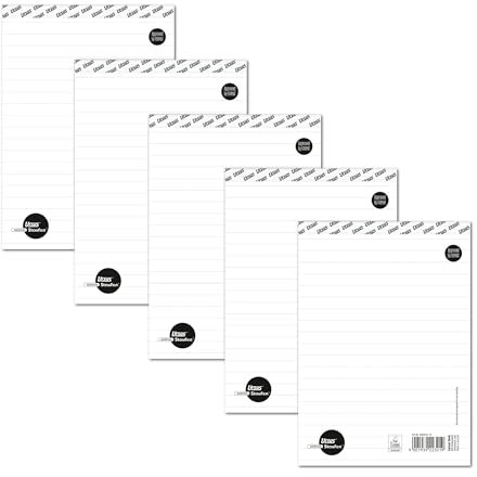 Staufen Style Notizblock - 5 Blöcke je 50 Blatt, DIN A5, 70 g/m² liniert, ohne Deckblatt