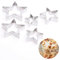 5 Stück Ausstechformen Stern Set, Edelstahl Tortenring Biskuitherz 5 Größen Sternförmige Ausstechformen Set für Tortendeko Kekse Back Zubehör Schichtkuchen Kuchen Urlaubs Party, Silber