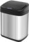 HOMCOM Cubo de Basura Automático 20L Papelera de Cocina de Acero Inoxidable con Sensor Infrarrojo Apertura Automática Cubo Interior Extraíble y Asa 33x25x42,5 cm Plata y Negro