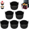 6 Pièces Moule Silicone Air Fryer, Moule Air Fryer, Réutilisable Plat Silicone Air Fryer, Convient pour Muffins, Pâtisseries, Puddings, Gâteaux