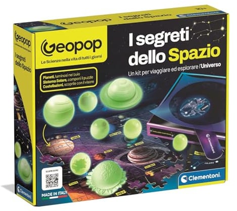 Clementoni Wissenschaft und Spiel Lab Geopop - Geheimnisse des Weltraums, wissenschaftliches Spiel für Kinder ab 10 Jahren, um Planeten, Sternbilder und Sonnensystem zu entdecken, Made in Italy