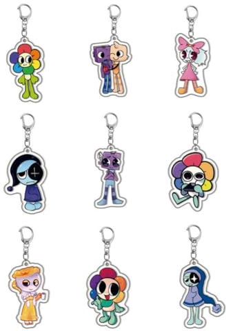 Dandis World Porte-clés Dandy Acrylique Clé Pendentif Vee Chibi Figurine Porte-clés Décor De Sac Accessoires 9pcs