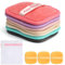 APOMOONS 7 chiffons démaquillants réutilisables, 10 * 12 cm serviettes de toilette douces et lavables en microfibre polaire corail pour le visage, les yeux, les lèvres