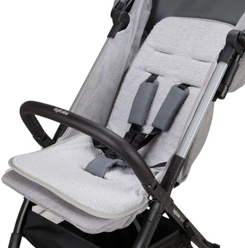 Babysanity® Morbido Riduttore Copri Passeggino Universale Materassino Neonato Soffice Imbottitura Rivestimento Spugna Di Cotone 100% con Bordatura - Made in Italy - (Grigio2)