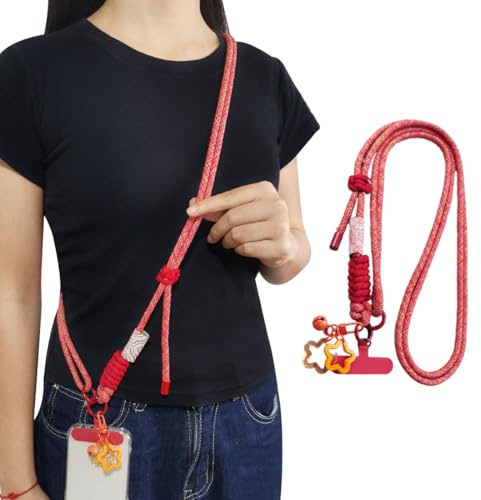 Gkaopi Cordón Correa para Teléfono Móvil Ajustable Universal, Correa Colgante para Movil con 1 Parches Duraderos Teléfono Cordón Cuello Compatible de las Fundas de Teléfono