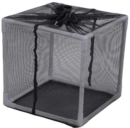 Tnfeeon Teichfilter, Beutel mit Verstellbarem Rahmen Anti -Clogging Cube Outdoor Mesh Pump Barrier Box Basket Fischteich Enthält 12 Verbindungsstangen und 8 Zubehör (10 Zoll).