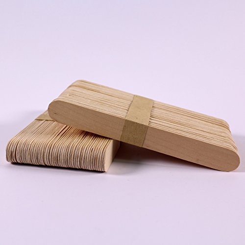100 Giant Plain Wooden Lolly Sticks 15cm X 2cm Pack of 100 Lollisticks Wood Spatulas
