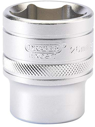 Draper 16617 1/2 Square Drive 6 Point Socket, 26mm Size