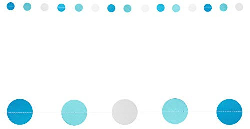 Oblique Unique® Deckenhänger Papier Kreis Girlande Banner Deko für Geburtstag Hochzeit JGA Jubiläum Babyshower Party - Farbe wählbar (Blau)