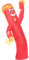 Morph Riesiges Aufblasbares Rotes Wacky Waving Kostüm für Erwachsene- Einheitsgröße