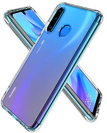 Uluck Gehäuse kompatibel mit Huawei P30 Lite, kristallklarem Anti-gelbem Ultra-schlanker weicher TPU-Silikon-Schockdicht, Anti-Kratzer-Telefonhülsenabdeckung-Reiner klar (6,15 Zoll)