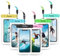 Procase 6 Pochettes Étanches Téléphone Certifiée IPX8, Housse Étanche Universel pour Téléphone Jusqu'à 7 Pouces iPhone 15/14/13/12/11 Mini Plus Pro Max XS XR X, Samsung A14/33/23, Xiaomi Redmi