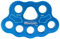 NewDoar Abseilplatte für Klettern, 35/40KN, Bear Paw Rigging Plate, 4/8 Löcher, Kletterausrüstung, Aluminiumlegierung (8 Löcher/40KN, Blau)