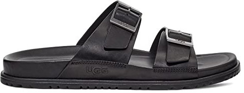 UGG Wainscott Buckle Slide, Slippers Hombre, Negro, 42 EU