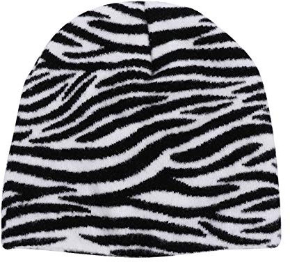 VALICLUD Winterliche Strickmütze 1stk Strickmütze Wollmützen Warme Mütze Zebra-Muster-Hut-mütze Mit Tierdruck Tierhüte Mode Skimütze Garn Männer Und Frauen