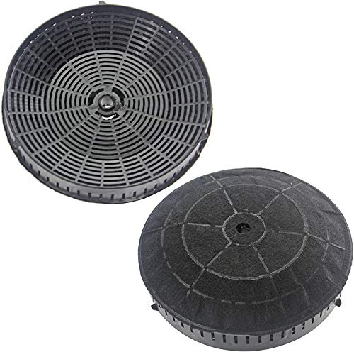 SPARES2GO Filtro de Carbono Redondo Tipo 57 compatible con Bosch DEM63AC00B/01 DEM63AC00B/02 Extractor de Ventilación para Campana Extractora (Paquete de 2)