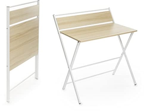 InnovaGoods - Mesa Auxiliar Plegable Tablezy, Ideal para Estudio y Trabajo, Portátil y Multifuncional, Soporta hasta 50 Kg, Multicolor, Estándar, Madera de Ingeniería