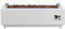 intergrill Gas-Feuerstelle | 122 x 38 x 38 cm | Fire Pit Outdoor Feuertisch mit Glas-Windschutz und Lavasteinen | Weiß für Garten Terrasse Balkon