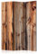 murando - Paravent Raumteiler Innen Holz 135x172 cm 3-teilig Einseitig Raumtrenner Trennwand Holz Room Divider Mobiler Sichtschutz Spanische Wand Raum Abtrennung Holzoptik Wood Bretter f-B-0062-z-b