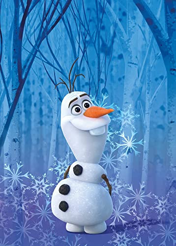 Komar Frozen Olaf Crystal - Größe: 50 x 70 cm, Wandbild, Poster, Kunstdruck (ohne Rahmen), Disney