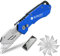 BIBURY Upgrade Universalmesser, Universal Klappmesser, Portabel Teppichmesser, Cuttermesser mit 10 Extra SK5 Edelstahlklingen mit Gürtelclip und Safety-Lock für Teppich, Tapeten und Karton
