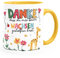 SpecialMe® Kaffee-Tasse Danke dass du mir mein Wachsen geholfen hast kleines Geschenk Abschied Erzieherin weiss-innen-gelb standard