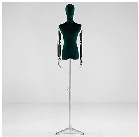 LXLIGHTS Schneiderpuppen Weibliche Torso, Schneider-Dummy-Modell Mit Metall Stativ Base Stand, Einstellbar Schaufensterpuppen Körper Zum Nähen Schneiderinnen Kleid Schmuck Anzeige ( Color : Green )